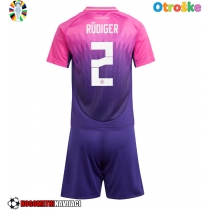 Otroške Nogometnih dresov Nemčija Antonio Rudiger #2 Gostujoči EP 2024 Kratki rokavi (+ hlače)